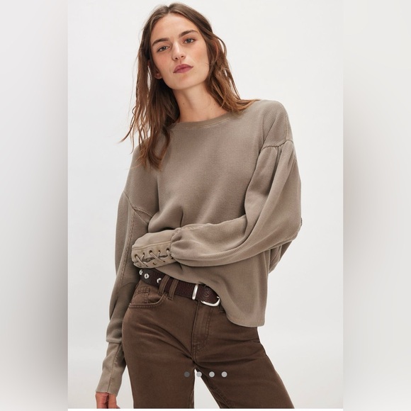 We The Free Lapis Cuff Thermal Long Sleeve Tee - Picture 6 of 7